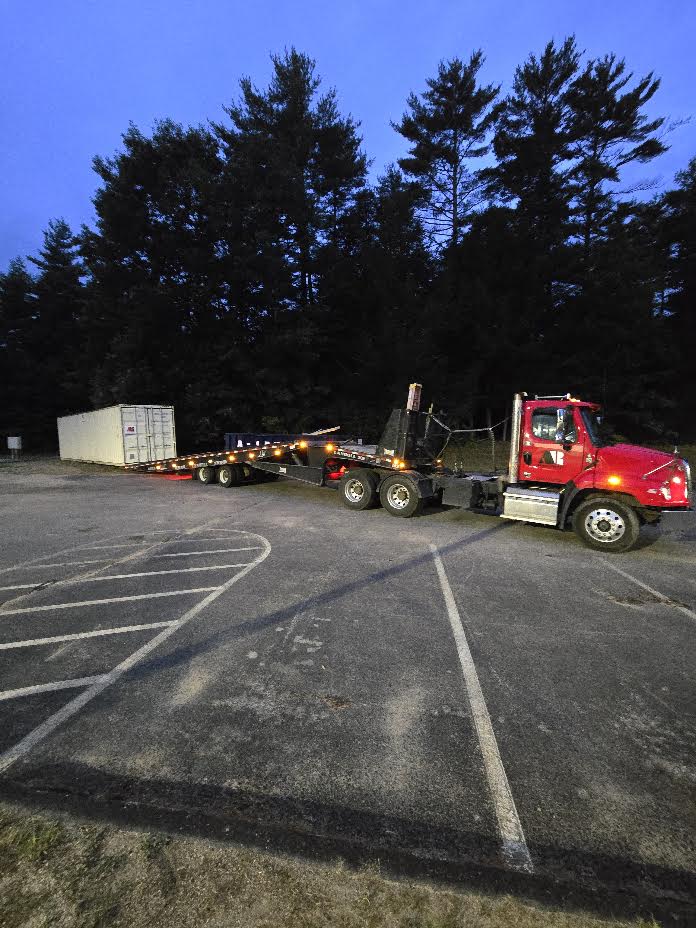40-foot container pickup for Phelan Construction in Lyman, ME