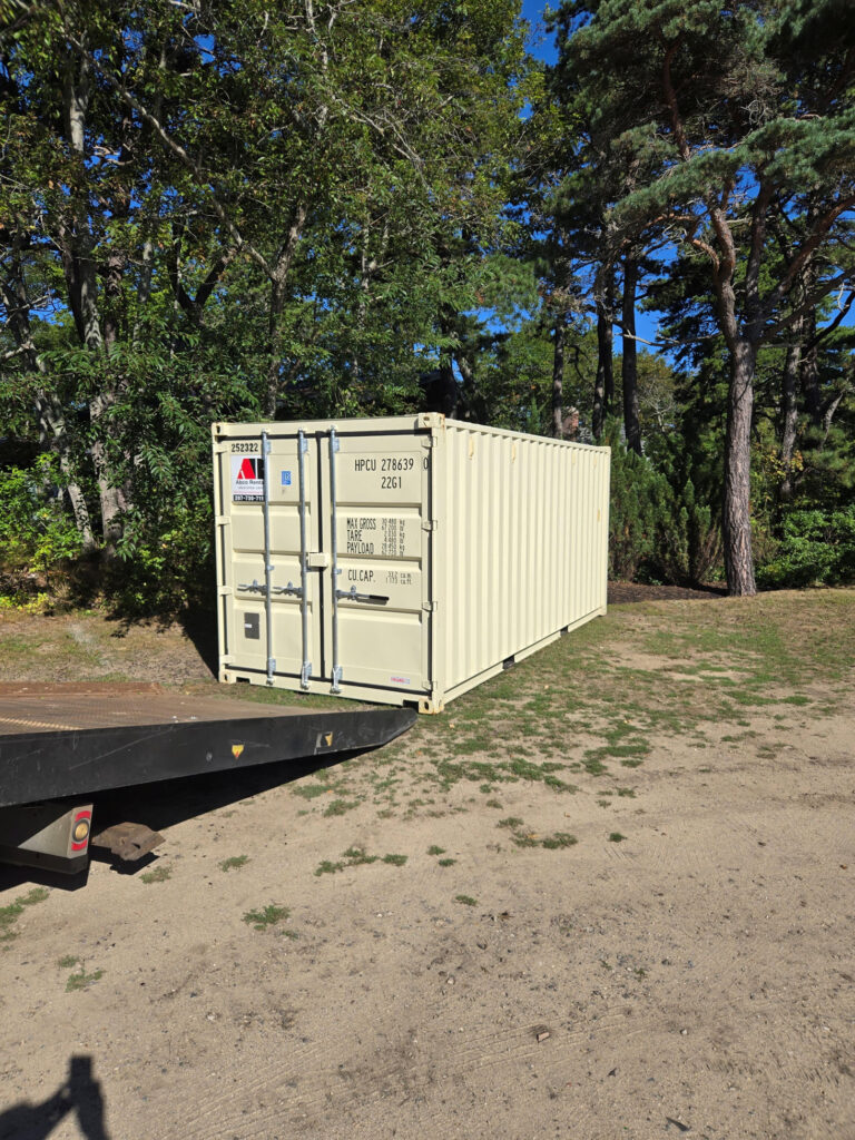 Abco Rental & Storage delivered 2 20ft storage containers to Prouts Neck Beach Club in Scarborough, ME for winter storage of chairs, lawn furniture and umbrellas.
