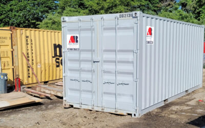 20ft storage container rental delivered to Beanpot Circle in Portland, ME