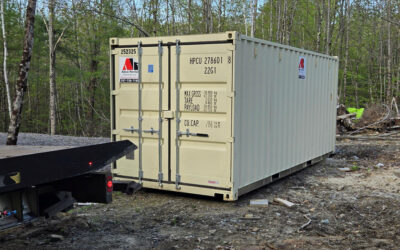 20 Ft Storage Container Rental Delivered for New Home Construction in Pownal, Maine