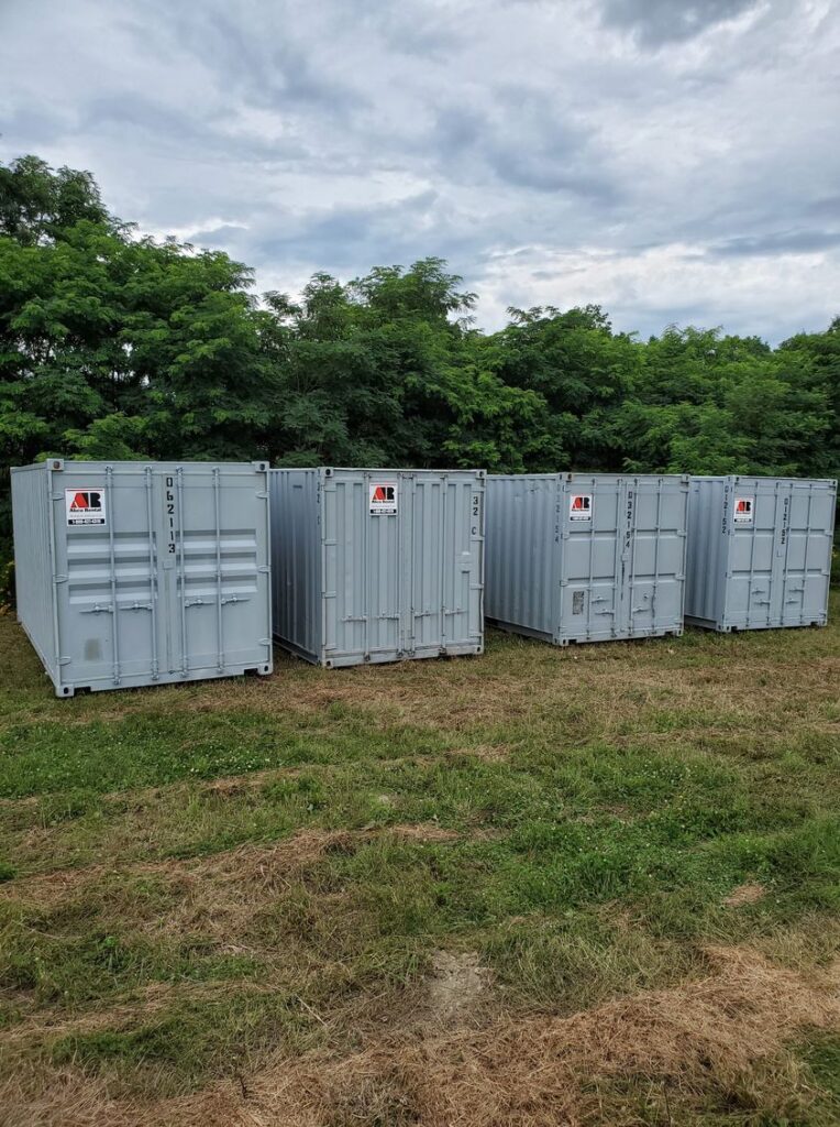 4, 20ft storage container rentals delivered to West River Road, Waterville, Maine 04901