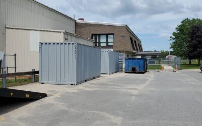 20ft storage container rental delivered to Morin Street, Biddeford, Maine 04005.