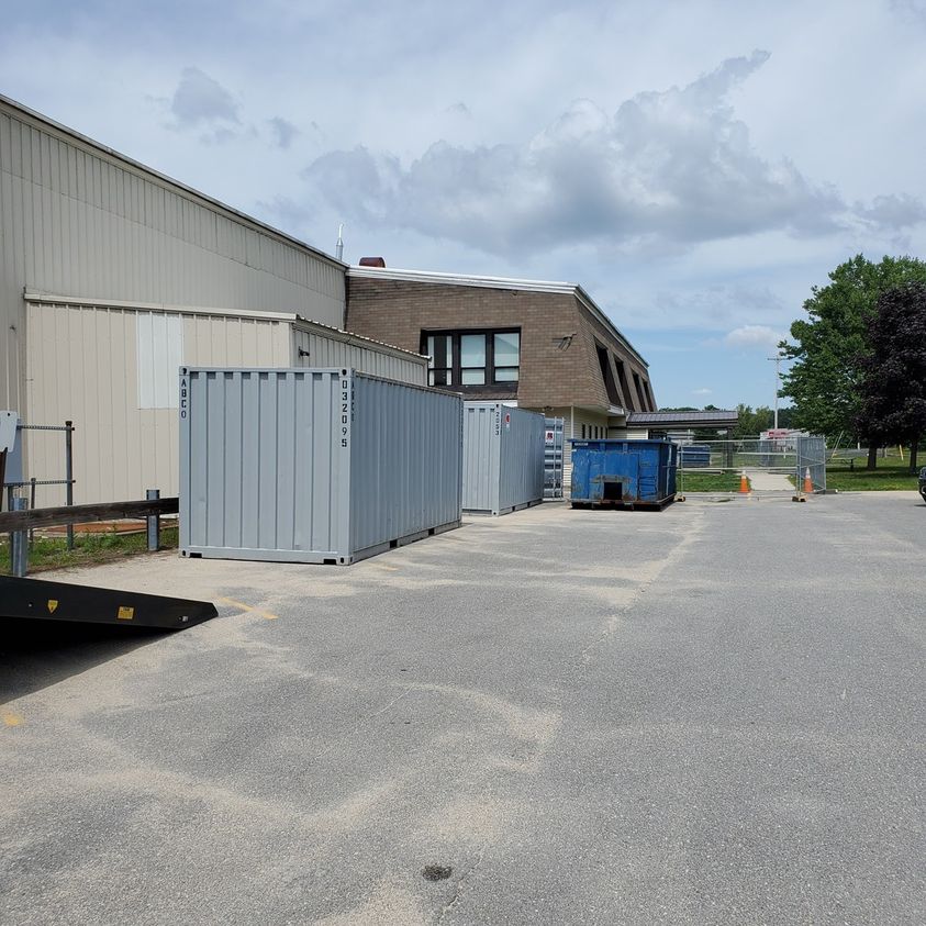 20ft storage container rental delivered to Morin Street, Biddeford, Maine 04005.