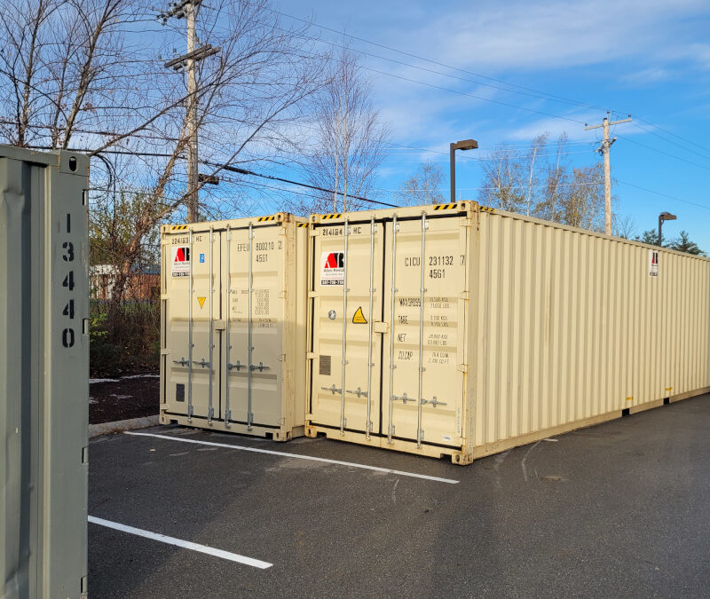 6 total 40’ high cube containers delivered to Bangor, Maine