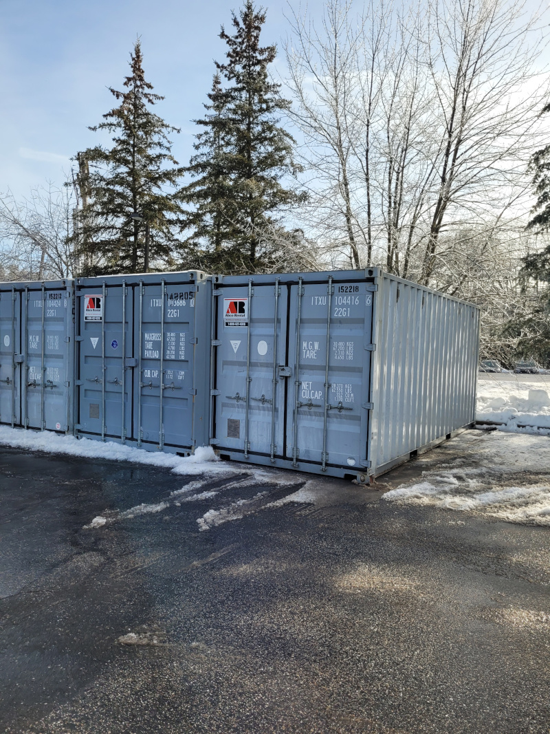 20’ storage rental delivered to Freeport,
Maine