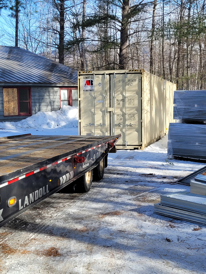 40’ High Cube storage container rental in Gilead, ME

