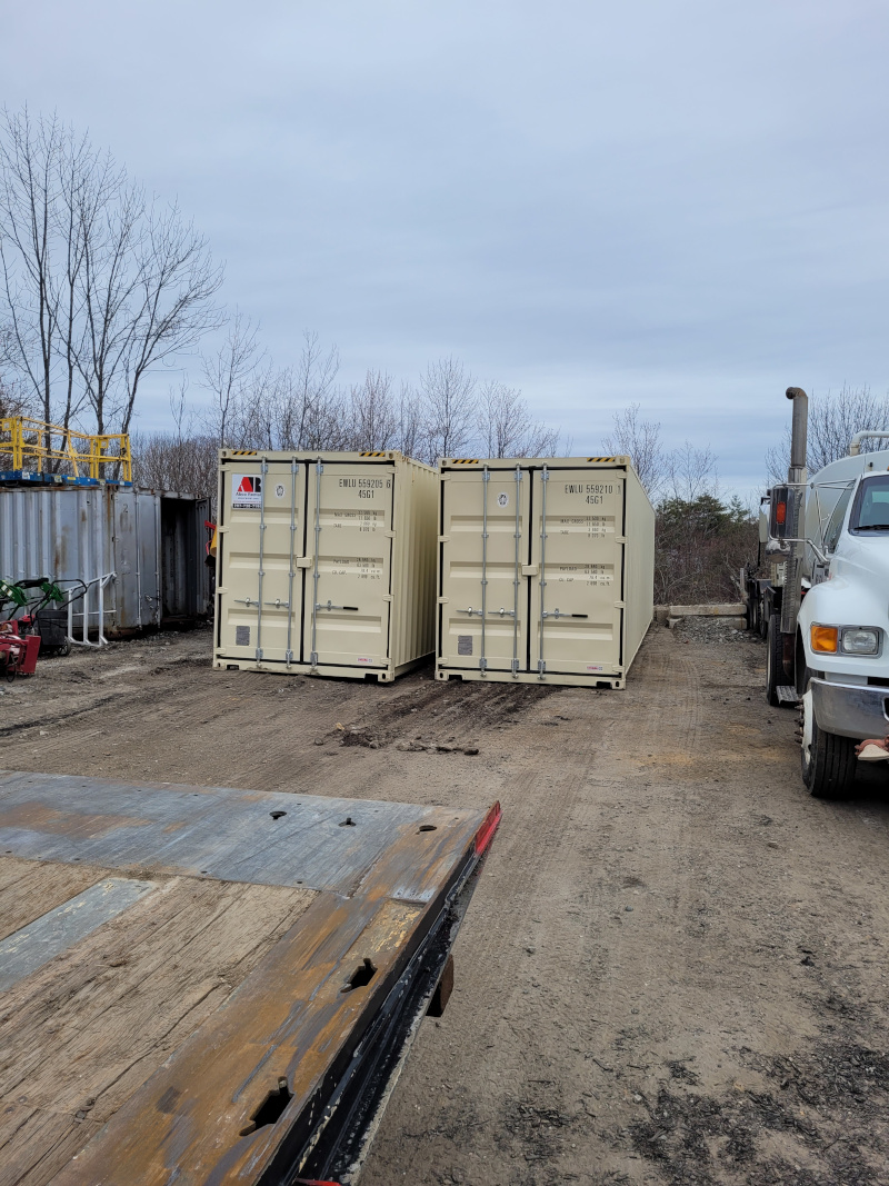 Sold 2, 40’ high cube storage containers to Nelson Property Service. They are making a shop out of them.

