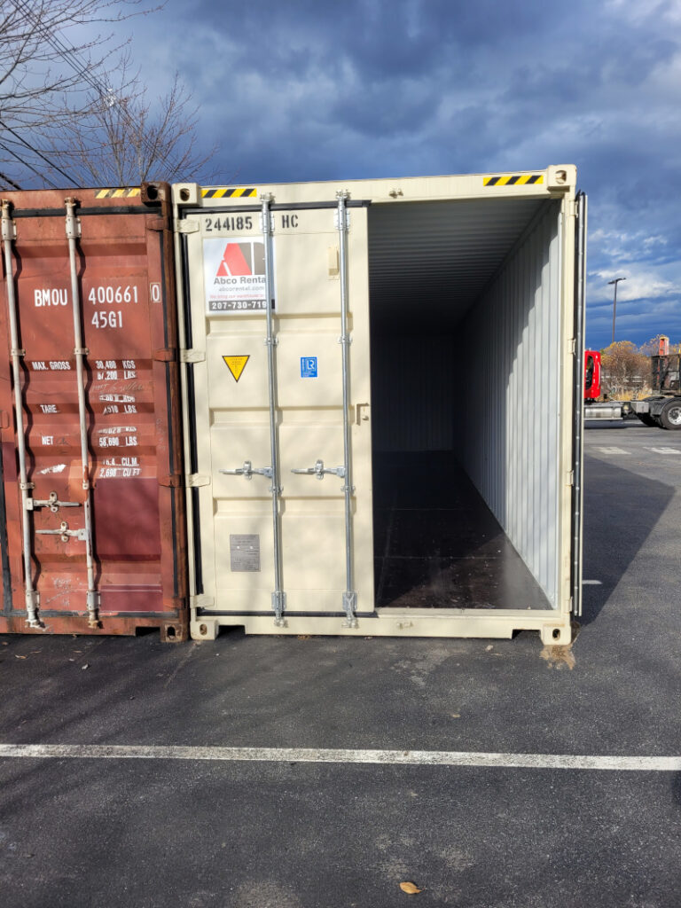 40ft storage container rentals delivered to Residence Inn in Bath, Maine because of a remodeling project. 
