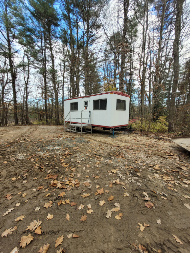 8’x 20’ Office Trailer rented for a remodeling project in Yarmouth Maine