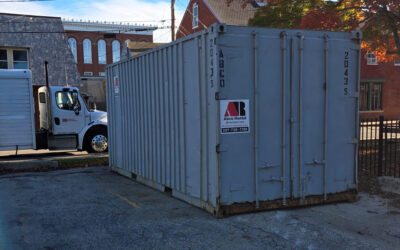20ft Storage Container Delivered to Saco Police Station for Commercial Winter Salting Operations