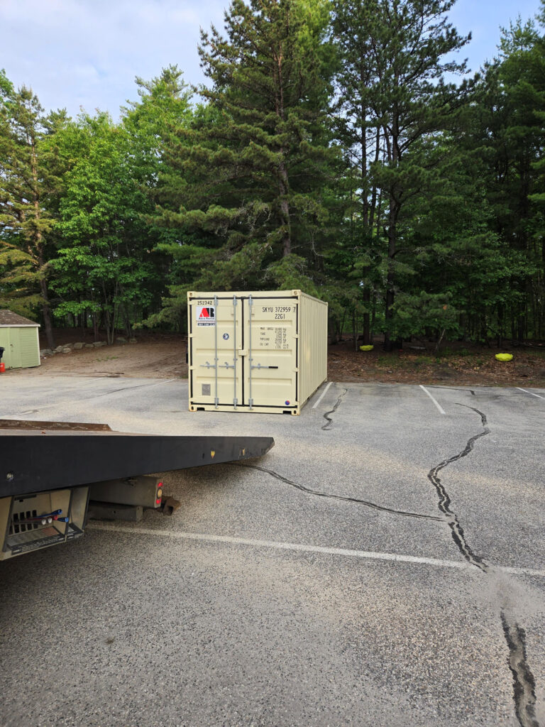 Abco Rental & Storage, Inc. delivered a 20ft storage container rental for the Grove School remodel in Falmouth, ME. Secure, convenient on-site storage for construction and renovation projects.