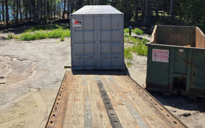 40’ Shipping Container Rental in Harpswell, ME for New House Builds