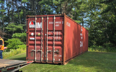 40-foot storage container delivered to the YMCA in Boothbay, Maine