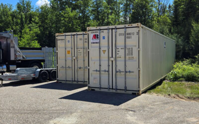 40’ High Cube Delivered in Lewiston, ME for Extra Storage at Regional Electric’s Shop