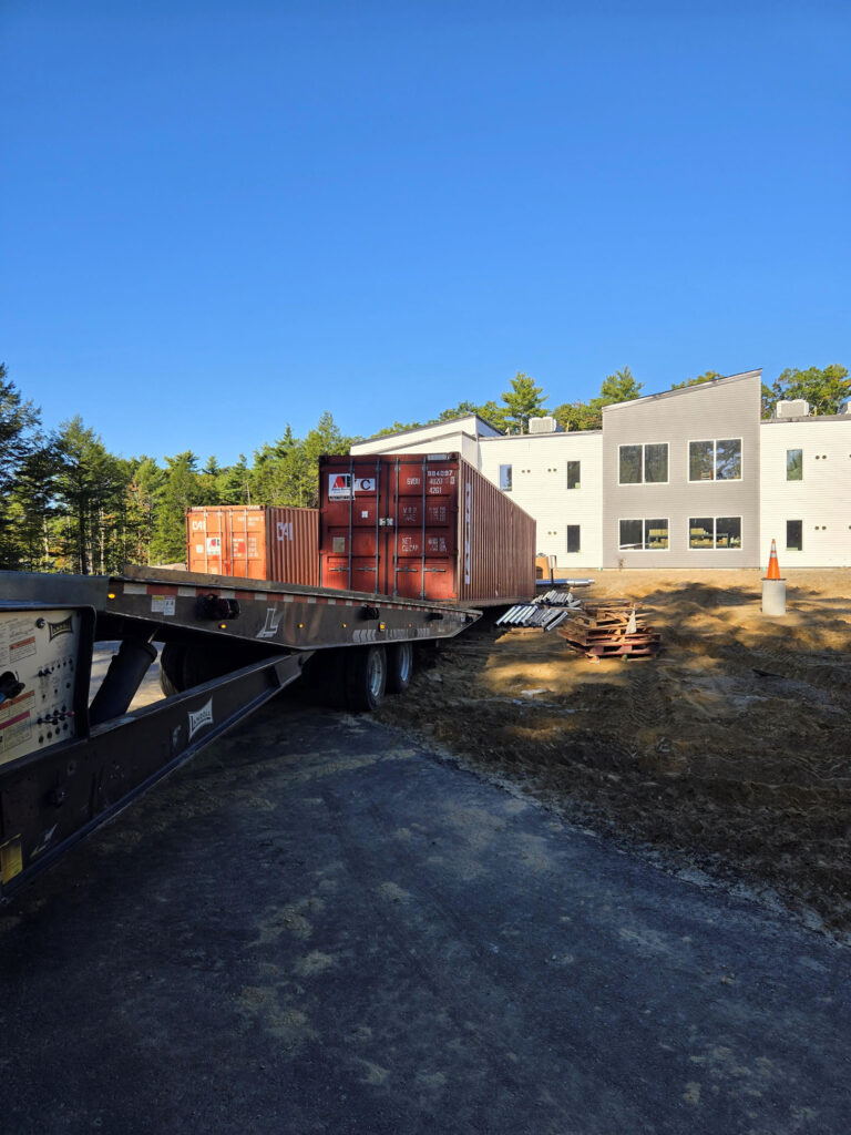 40ft storage container delivered to Alfred ME drug rehab facility