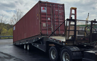 40ft Storage Container Rental Picked Up from Homewood Suites Renovation in Augusta, Maine