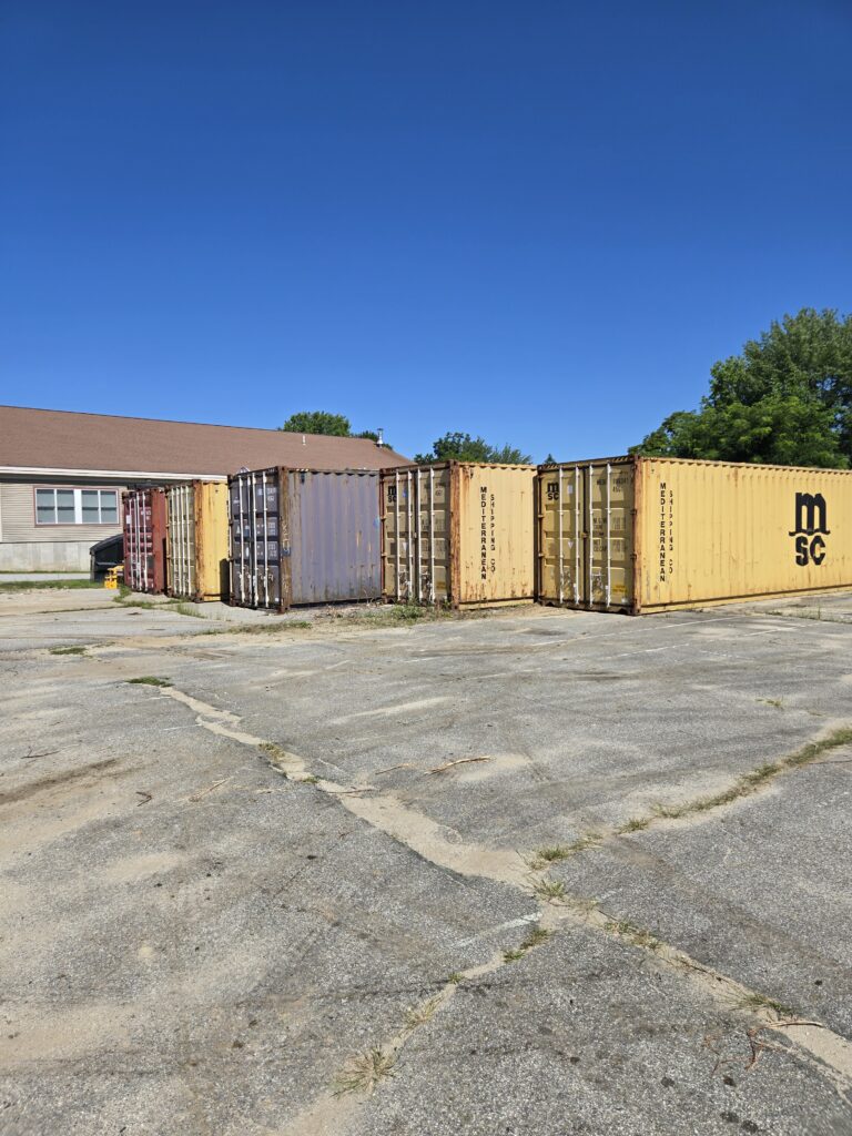 45ft storage containers being shuttled in TURNER, ME