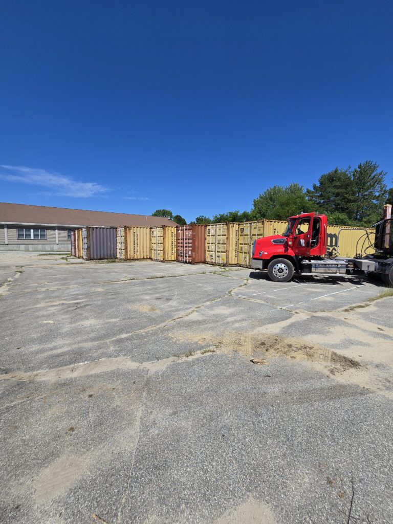 45ft storage containers being shuttled in TURNER, ME