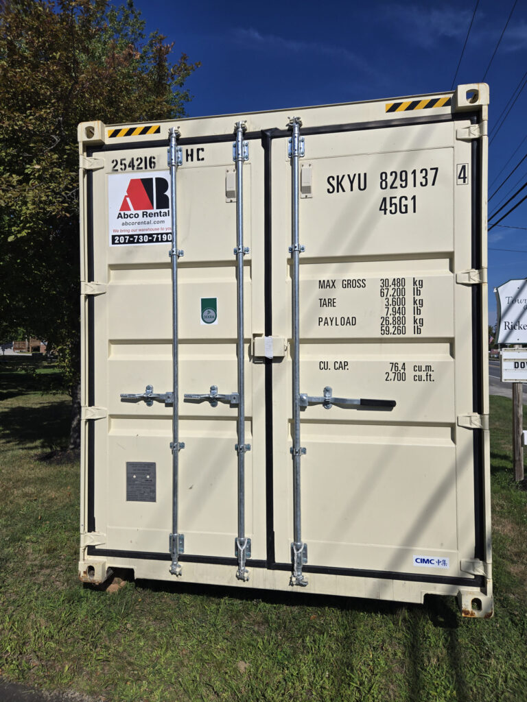 40ft storage container delivered to Poland, ME 04274 for long-term rental