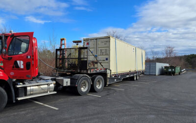 40ft Storage Container Pick Up for Homewood Suites Remodel in Augusta, Maine