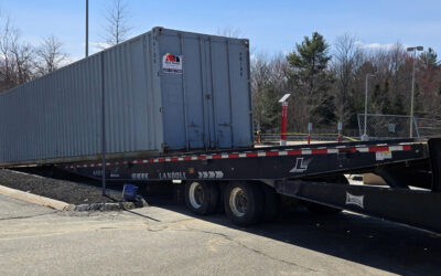 40ft Storage Container Rental Picked Up for Salt Storage at Target in Biddeford, Maine