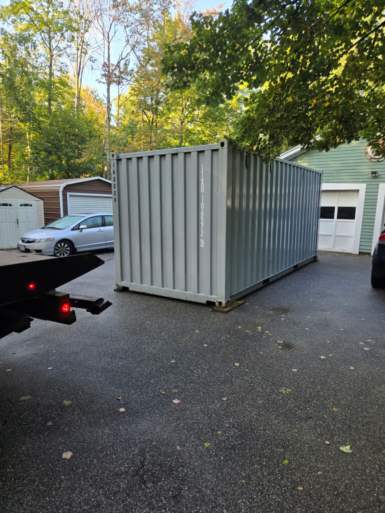 20-foot storage container rental for a SERVPRO project in Lyman, Maine

