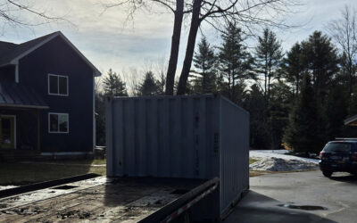 20ft storage container rental delivery in Durham, Maine by Abco Rental & Storage, Inc.