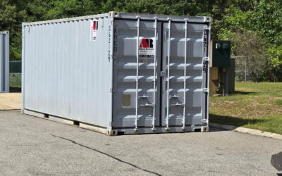 On-Site 20ft Storage Container for Contractor Renovations at a Grocery Store in Scarborough, ME