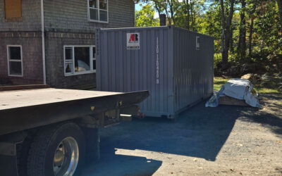 20ft Storage Container Delivered for a Coastal Home Remodel in Biddeford Pool, ME