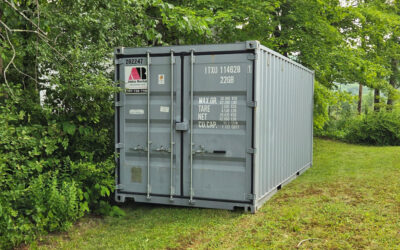 40ft storage container rental in Parsonsfield for a home clean-out project.