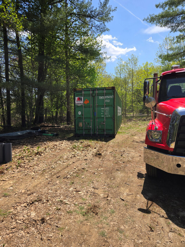 40’ Storage Container Delivery to New FedEx Facility in Scarborough ME