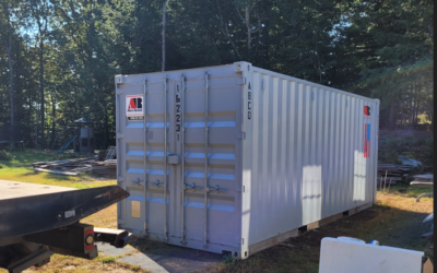 Picked up a 20 ft storage container rental at Lyman, ME 04002