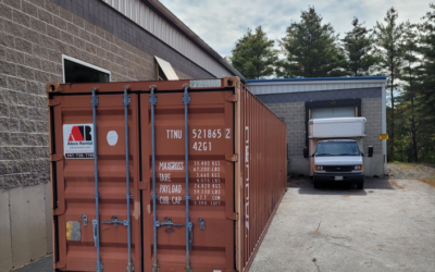 40 ft storage container rental in Gorham, ME for Tech parts.
