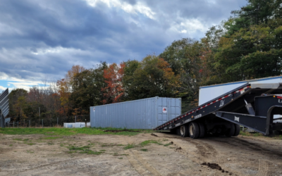 Picked up a 40 ft storage container rental from a Solar plant up in Sabattus Maine