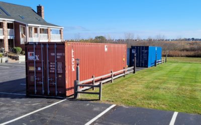 40ft container storage rental delivered to Wells,ME