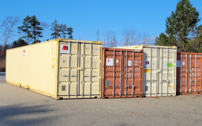 40’ storage container rental delivered to Cabela’s in Scarborough Maine