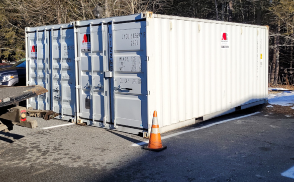 20 ft storage container rental was delivered to Falmouth, ME 04105.
