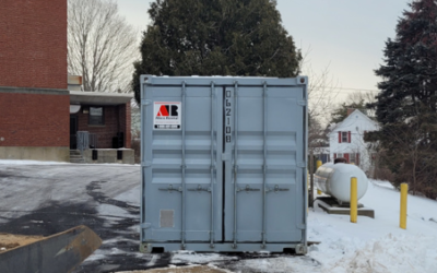 20’ storage container rental delivered to Biddeford, Maine.