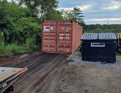 40 ft storage container rental delivered to GORHAM, ME 04038.