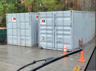 Three 20 ft storage container rentals delivered to Kittery, ME