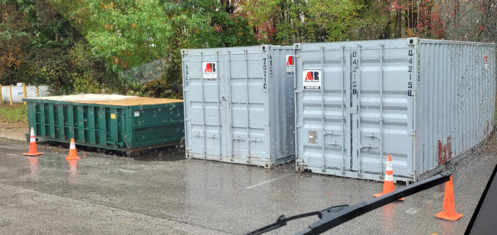 Three 20 ft storage container rentals delivered to Kittery, ME