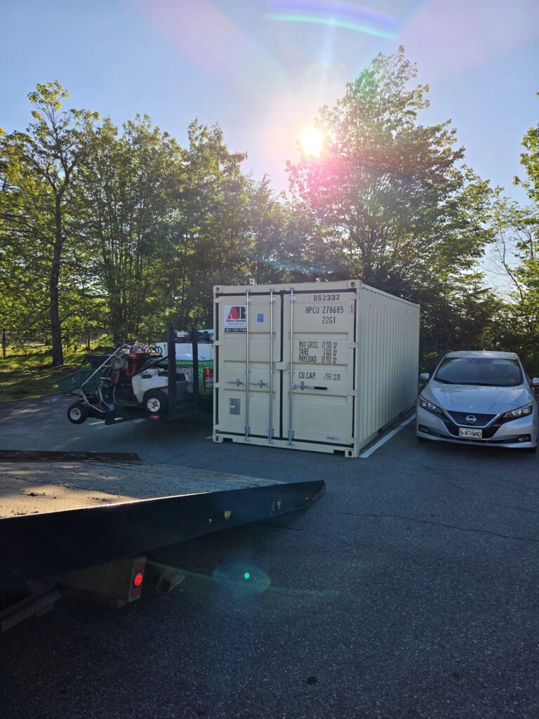 20ft Storage Container Delivery in Topsham, ME for Pump Work and Fuel Tank Storage