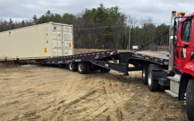 40’ High Cube Storage Container Pickup – Turner, ME | Solar Project Support