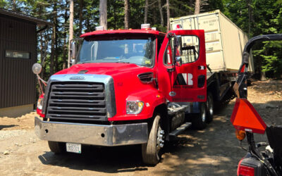 40-Foot Storage Container Rental in Gardiner, ME 04345 for New Home Build