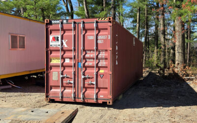 40 ft storage container Sanford, Maine apartment construction