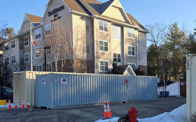 Another successful 40-foot storage container delivery in North Conway, NH by Abco Rental & Storage, Inc!