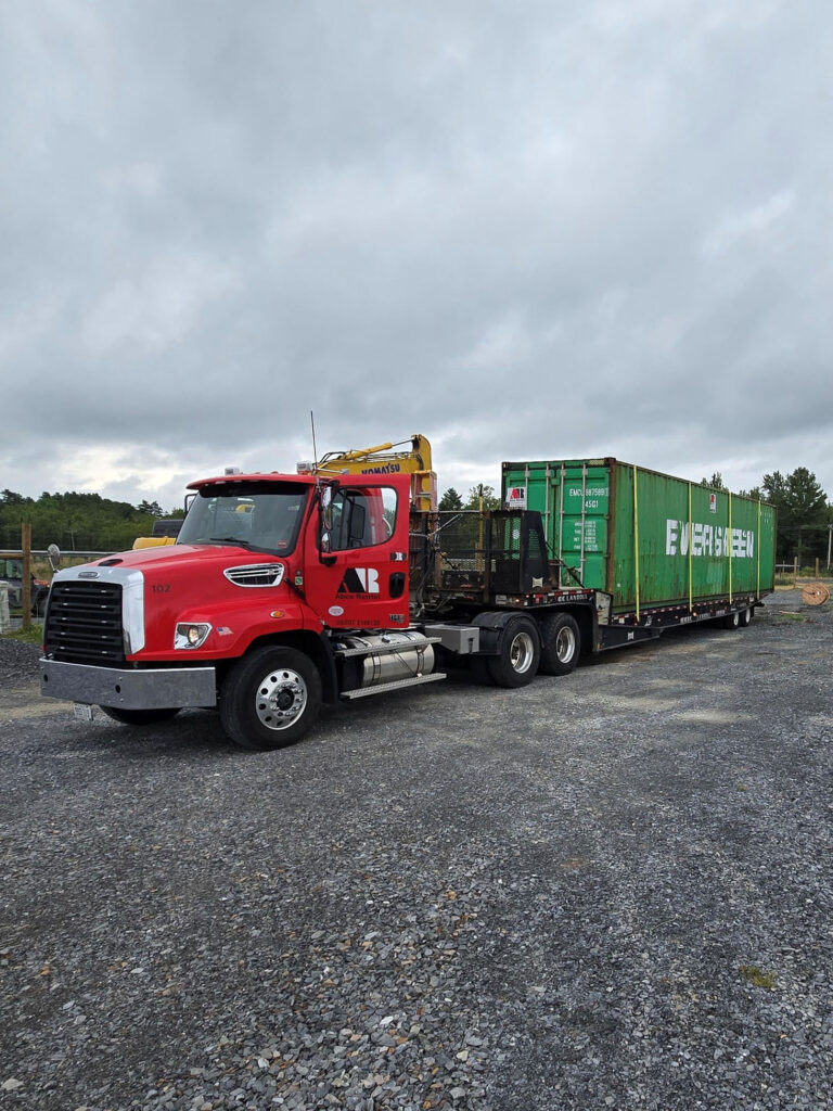 Abco Rental & Storage, Inc transported 40 workers from Pittsfield to Livermore, Me, for ES Boulos’s new solar farm project.