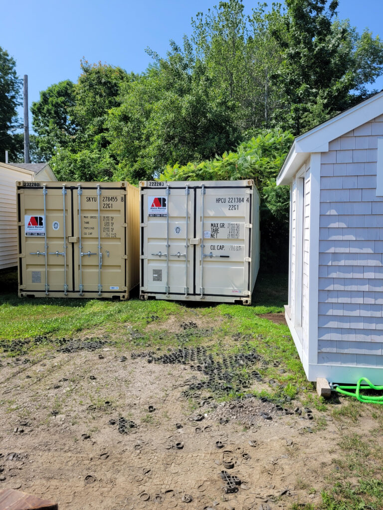 Abco Rental & Storage, Inc delivered a 20 ft storage container rental to York Beach for a Hotel Renovation.